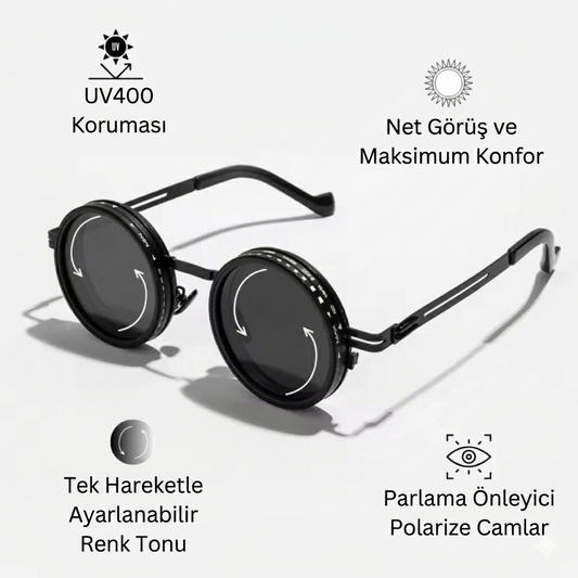 Ayarlanabilir Tonlu Polarize Güneş Gözlüğü
